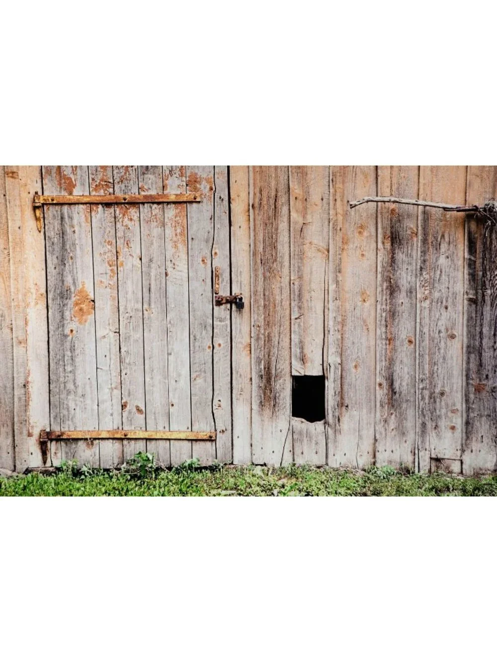 Kate Backdrop Barn Wood Grass Birthday Photography Background No Wrinkle 5' x 7'